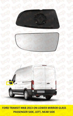 Load image into Gallery viewer, FORD TRANSIT DOOR MIRROR LOWER GLASS DEAD ANGLE MK8 2014 ON RIGHT DRIVERS SIDE