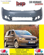 Load image into Gallery viewer, VW TOURAN 2011-2015 FRONT BUMPER PRIMED WITH 6 PARKING SENSOR HOLE 1T0807217PGRU