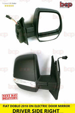 Load image into Gallery viewer, FIAT DOBLO DOOR MIRROR 2010 ON TWIN GLASS ELECTRIC RIGHT DRIVER 6PIN NO TEMP