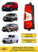 Load image into Gallery viewer, VAUXHALL COMBO 2018 2019 2020 2021 2022 REAR LIGHT LAMP PASSENGER SIDE LEFT