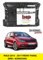 Load image into Gallery viewer, VW POLO 6R 6C 2009 - 2014 FRONT PANEL PETROL SLAM PANEL RAD SUPPORT PETROL MODEL