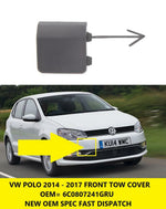 Load image into Gallery viewer, VW POLO 2014 - 2018 FRONT BUMPER TOW EYE COVER PRIMED 6C0807241GRU