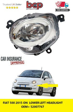 Load image into Gallery viewer, FIAT 500 2015 - 2019 HEAD LIGHT LAMP PASSENGER SIDE LEFT lower WITH LED NEW
