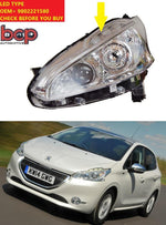 Load image into Gallery viewer, PEUGEOT 208 2012 - 2015 HEADLIGHT HEADLAMP LEFT PASSENGERS LED TYPE 9802221580