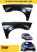 Load image into Gallery viewer, VW PASSAT 2000 - 2005 PAIR OF FRONT WINGS WITH IND HOLE LEFT & RIGHT PRIMED NEW