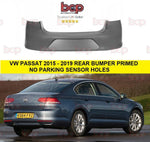 Load image into Gallery viewer, VW PASSAT 2015 – 2019 REAR BUMPER NO PARKING SENSOR HOLES NO TOW COVER PRIMED