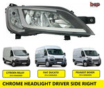 Load image into Gallery viewer, FIAT DUCATO HEADLIGHT CHROME 2014 ON HEADLAMP RIGHT DRIVER SIDE HALOGEN NO LED