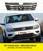 Load image into Gallery viewer, VW TIGUAN 2016 - 2020 GRILLE WITH CHROME NO RLINE NO BADGE RADIATOR MAIN GRILLE