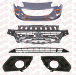 Load image into Gallery viewer, VAUXHALL CORSA E FRONT BUMPER COMPLETE KIT 2015 - 2019 PRIMED WITH 4 SENSORS
