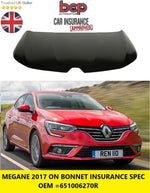 Load image into Gallery viewer, RENAULT MEGANE 2016 - 2021 BONNET INSURANCE APPROVED 651006270R NEW