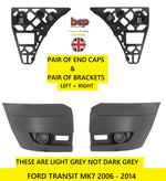 Load image into Gallery viewer, FORD TRANSIT MK7 2006 -14 FRONT BUMPER CORNERS & BRACKETS PAIR LEFT & RIGHT NEW