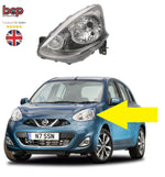 Load image into Gallery viewer, FOR NISSAN MICRA 2013 - 2017 HEADLIGHT HEADLAMP LEFT PASSENGER SIDE 260603HN1A