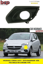 Load image into Gallery viewer, VAUXHALL CORSA E 2015 -2020 LEFT GRILLE WITH FOG HOLE NO CHROME TRIM OEM SPEC