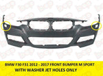Load image into Gallery viewer, BMW 3 SERIES F30 F31 2012 - 2019 FRONT BUMPER M SPORT WITH WASHER JET ONLY