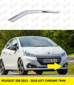 Load image into Gallery viewer, PEUGEOT 208 FRONT BUMPER CHROME TRIM LEFT GRILLE 1613502680 2015 - 2018