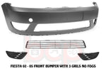 Load image into Gallery viewer, FORD FIESTA MK6 02-05 FRONT BUMPER PRIMED WITH 3 GRILLES NO FOG TYPE