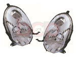 Load image into Gallery viewer, FOR NISSAN MICRA 2003-2006 K12 HEADLIGHTS HEADLAMPS CHROME PAIR LEFT & RIGHT NEW