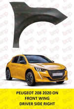 Load image into Gallery viewer, PEUGEOT 208 2020 2021 2022 2023 2024 FRONT WING RIGHT DRIVER SIDE PRIMED