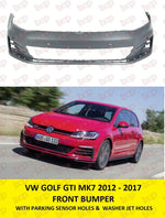 Load image into Gallery viewer, VW GOLF GTI MK7 FRONT BUMPER 2012 - 2017 WITH PARKING SENSOR AND WASHER JET HOLE