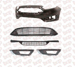 Load image into Gallery viewer, FORD FOCUS FRONT BUMPER 2015 - 2018 PRIMED COMPLETE KIT WITH GRILLES 1883977 NEW