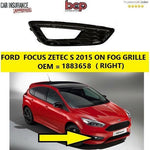 Load image into Gallery viewer, FORD FOCUS SPORT ZETEC S 2015 ON FRONT DRIVER RIGHT SIDE FOG GRILLE OE 1883658
