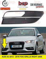 Load image into Gallery viewer, AUDI A3 2012 - 2016 FRONT FOG GRILLE RIGHT DRIVERS SIDE WITH CHORME