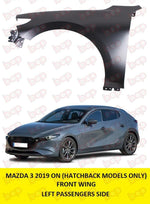Load image into Gallery viewer, MAZDA 3 HATCHBACK 2019 ON FRONT WING FENDER LEFT PASSENGER SIDE PRIMED