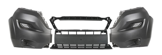 CITROEN RELAY 2014 - 2024 FRONT BUMPER CENTRE LEFT RIGHT ALL 3 SECTIONS BLACK