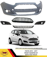 Load image into Gallery viewer, FORD FIESTA 2013 - 2017 FRONT BUMPER PRIMET KIT WITH GRILLES COMPLETE NEW