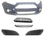 Load image into Gallery viewer, FORD FIESTA 2013 - 2017 FRONT BUMPER PRIMET KIT WITH GRILLES NO FOG HOLES