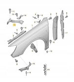 Load image into Gallery viewer, AUDI A3 2012 - 2019 FRONT WING UPPER BRACKET METAL FENDER HOLDER PASSENGERS LEFT