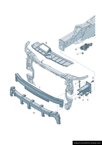 Load image into Gallery viewer, AUDI Q5 2017 - 2020 FRONT BUMPER REINFORCER ALUMINIUM WITH PEDESTRIAN PROTECTION