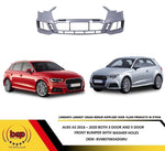 Load image into Gallery viewer, AUDI A3 2016 – 2020 FRONT BUMPER SLINE WITH WASHER JET HOLES ONLY HATCHBACK ONLY