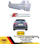 Load image into Gallery viewer, AUDI A3 2016 – 2020 S - LINE REAR BUMPER PRIMED WITH PARKING SENSOR HOLES