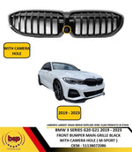 Load image into Gallery viewer, BMW 3 SERIES G20 G21 2019-2023 FRONT MAIN GRILLE GLOSS BLACK WITH CAMERA HOLE