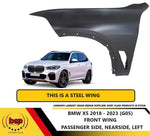 Load image into Gallery viewer, BMW X5 2018 – 2023 G05 FRONT WING PASSENGER SIDE FENDER PANEL LEFT STEEL PRIMED
