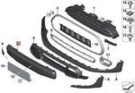 Load image into Gallery viewer, BMW MINI COOPER F55 F56 F57 GLOSS BLACK FRONT NUMBER PLATE COVER MOULDING