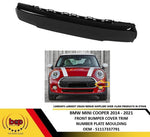 Load image into Gallery viewer, BMW MINI COOPER F55 F56 F57 GLOSS BLACK FRONT NUMBER PLATE COVER MOULDING