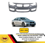 Load image into Gallery viewer, BMW 4 SERIES FRONT BUMPER F32 F33 F36 2014 - 2020 M SPORT W/PDC AND WASHER HOLES