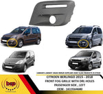 Load image into Gallery viewer, PEUGEOT PARTNER 2015 – 2018 FRONT FOG GRILLE WITH DRL HOLES PASSENGER SIDE LEFT