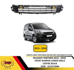 Load image into Gallery viewer, PEUGEOT PARTNER 2015 - 2018 FRONT BUMPER LOWER CENTRE GRILLE WITH SENSOR HOLES