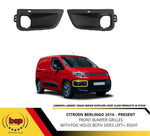 Load image into Gallery viewer, CITROEN BERLINGO 2018 ONWARDS FRONT BUMPER LOWER GRILLES COVER WITH FOG HOLES