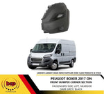 Load image into Gallery viewer, PEUGEOT BOXER 2017 ON FRONT BUMPER CORNER END CAP LEFT PASENGERS TEXTURED BLACK
