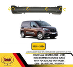 Load image into Gallery viewer, VAUXHALL COMBO 2018 - 2024 REAR BUMPER BLACK WITH PDC AND BLIND SPOT DETECTION