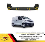 Load image into Gallery viewer, TOYOTA PROACE 2016 ON REAR BUMPER BLACK WITH PARKING SENSORS 1614328280