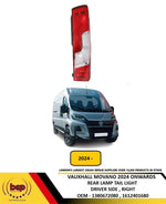 Load image into Gallery viewer, VAUXHALL MOVANO 2024 ONWARDS REAR LIGHT TAIL LIGHT LAMP DRIVER SIDE RIGHT NEW