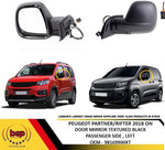 Load image into Gallery viewer, PEUGEOT PARTNER 2018 ON DOOR MIRROR WING MIRROR ELECTRIC HEATED BLACK LEFT
