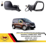 Load image into Gallery viewer, VAUXHALL COMBO 2018 - 2024 DOOR MIRROR WING MIRROR ELECTRIC HEATED BLACK RIGHT