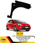 Load image into Gallery viewer, FIAT PUNTO EVO 2005 - 2014 FRONT WING FENDER DRIVER SIDE RIGHT PRIMED NEW