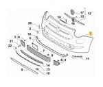 Load image into Gallery viewer, FIAT 500 LOUNGE 2015 - 2020 FRONT BUMPER CHROME TRIM MOULDING RIGHT DRIVERS SIDE